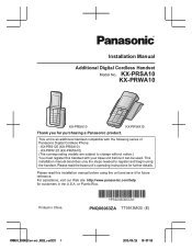 Panasonic KX-PRWA10 Installation Manual US