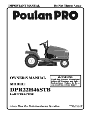 Poulan DPR22H46STB User Manual