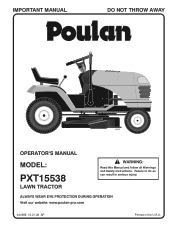 Poulan PXT15538 User Manual