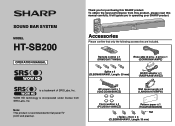 Sharp HTSB200 HT-SB200 Operation Manual