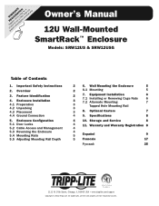 Tripp Lite SRW12US Owner's Manual 12U Wallmount Rack Enclosures 933117