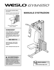 Weslo Gym 650 Italian Manual