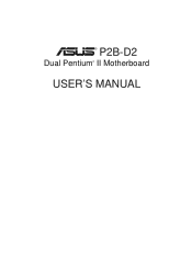 Asus P2B-D2 P2B-D2 User Manual