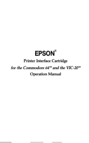 Epson LX-90 User Manual - Commodore 8691 PIC for LX-90