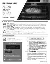 Frigidaire FCRE3083AS Quick Start Guide