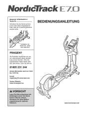 NordicTrack E7.0 Elliptical German Manual