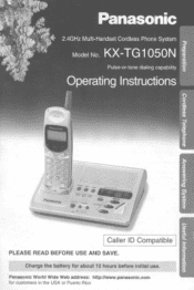 Panasonic KXTG1050N KXTG1050N User Guide
