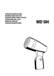 Sennheiser MD 504 Instructions for Use