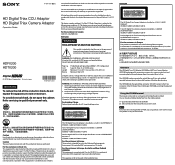 Sony HDFX-200 Operating Instructions