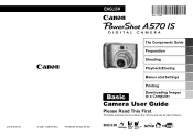 Canon 1773B001 PowerShot A570 IS Camera User Guide Basic