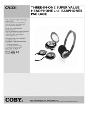 Coby CV321 Specsheet