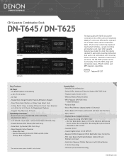 Denon DNT645 Specifications