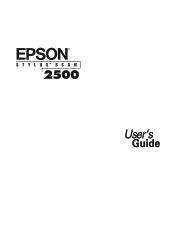 Epson Stylus Scan 2500 User Manual