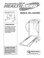 HealthRider Softstrider 225p Treadmill Spanish Manual