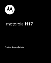 Motorola H17 User Manual