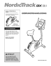 NordicTrack Gx 3.1 Bike Dutch Manual