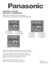 Panasonic CT2522HE CT2022HBF User Guide