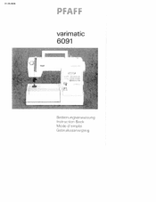 Pfaff Varimatic 6091 Owner's Manual