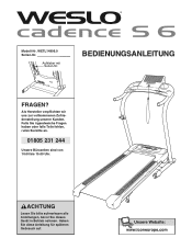 Weslo Cadence S6 Treadmill German Manual