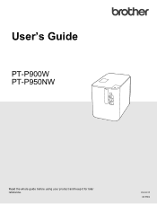 Brother International PT-P900W Users Guide