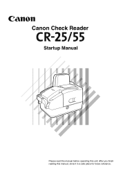 Canon imageFORMULA CR-25 Startup Guide