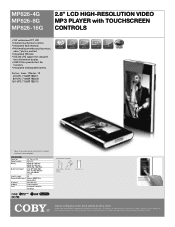 Coby MP826-16GBLK Brochure