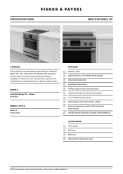 Fisher and Paykel RIV3-304 Specification Guide