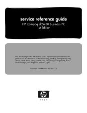 HP Dc5750 HP Compaq dc5750 Business PC Service Reference Guide, 1st Edition
