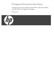 HP M3035xs HP LaserJet MPF Products - Configuring Security for Multiple MFP Products