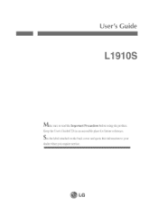 LG L1910S User Guide
