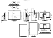 NEC EA243WM-BK Mechanical Drawing