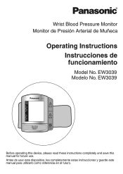 Panasonic EW3039S Operating Instructions