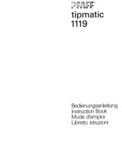 Pfaff Tipmatic 1119 Owner's Manual