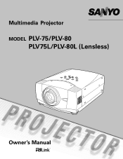 Sanyo PLV 80 Owners Manual