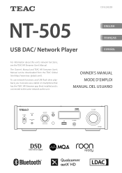 TEAC NT-505 Owners Manual English Francais Espanol