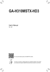 Gigabyte GA-H310MSTX-HD3 User Manual