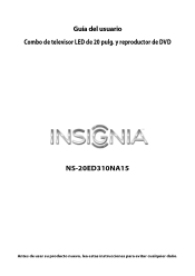 Insignia NS-20ED310NA15 User Manual (Español)