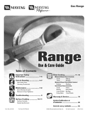 Maytag MGR4452BD Use and Care Manual