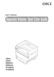 Oki C941dp C911dn/C931dn/C931DP/C941dn/C941 DP/C942 Separate Spot Color Guide - English