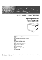 Ricoh SP C221N Operating Instructions