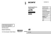 Sony SLT-A35K Instruction Manual (Large File - 12.9 MB)