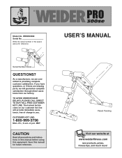 Weider Pro 300se English Manual