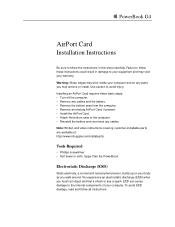 Apple AIRPORTCARD Installation Instructions