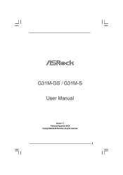 ASRock G31M-GS User Manual