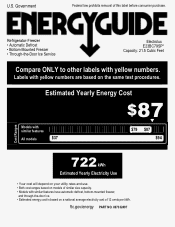 Electrolux E23BC79SPS Energy Guide English