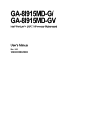 Gigabyte GA-8I915MD-GV Manual