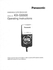 Panasonic KXG5500 KXG5500 User Guide