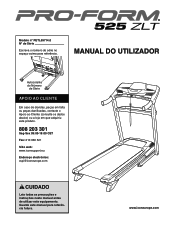 ProForm 525 Zlt Treadmill Portuguese Manual