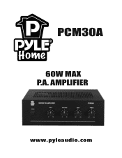 Pyle PCM30A PCM30A Manual 1
