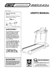 Reebok Rtx 545s Treadmill English Manual